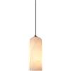 ESIYUVO Lampadario a Tubo Lungo in Marmo Bianco, Moderno, Nero, luci Pendenti in alabastro Naturale per Camera da Letto, Sala da Pranzo, Soggiorno, corridoio