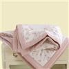 DOTBUY-SHOP 100% Cotone Trapuntino Copriletto Doppia Faccia Estivo Trapunta Leggera Fresco d'Estate Copriletto Trapuntato per Letto Singolo Letto Matrimoniale (Bianco Rosa,200x230cm)