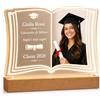 SENSING Lampada di Laurea Personalizzata con Foto, Targa LED Classe 2026 con Nome e Messaggio, Base in Legno USB, Regalo di Laurea per Laureata e Laureato