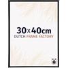 Dutch Frame Factory - Cornice 30x40 cm - Nero Lucente - Cornice per foto in Plastica con vetro plastico Antiriflesso - Cornice portafoto 30x40 cm - Angers