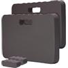 Relaxdays Cuscini per Le Ginocchia Relaxdays, Set da 2, Giardino, Officina, Yoga, Schiuma Eva, Maniglie, HLP 4 x 46 x 28 cm, Nero