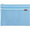 SagaSave 1PCS Borsa per documenti A4 Borsa con cerniera Borsa in rete di nylon Busta impermeabile con doppia cerniera Borsa per documenti per studenti Forniture per ufficio Borsa da viaggio, Blu