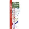 STABILO EASYgraph - Matita Ergonomica triangolare - per Destrimani - Lilla Pastel - Pack da 2 - Gradazione HB