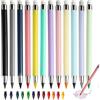 Ficugxd swify magic pencils, 12pcs matita eterna colorata,crayon infini,infinity pencil coloring,matita infinita,Eternal Pencil with 12 Colours Replacement Nib-B