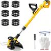 panthem Decespugliatore a batteria senza fili compatibile con Dewalt 18V 20V (senza batteria), diametro di taglio 30 cm decespugliatore a batteria da giardino alimentazione automatica, 6 bobine incluse