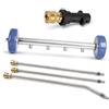BUERPINKING Detergente sottoscocca per auto, con 3 tubi di prolunga e attacco rapido da 1/4, pulitore sottoscocca auto, 4000 psi, per giardino, camper, marciapiede, SUV, stile i (stile 2)