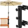 lalago Supporto Resistente per Ombrellone da Patio, Supporto per Ombrelli da Terrazza per Ringhiera, Morsetto Regolabile da Sole, Ponte, Cortile Interno, Barche, Portelloni Posteriori, Balcone