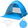 HRQVN Tenda da Spiaggia Automontante istantanea - Protezione Solare UPF 50+ Dai Raggi UV - Include Custodia per il Trasporto e Picchetti
