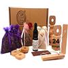 STAFECO Repellente antitarme per armadi in legno di cedro, 3 sacchetti di lavanda, 1 sacchetto di patchouli naturale, 24 anelli, per armadi, 100% (Large C)