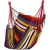HERCHR Sedia Amaca Macrame Altalena Appesa Tela Sedia Amaca Sospesa Sedia a Strisce Colorate Altalena Appesa a Corda per Interni