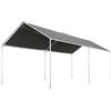 Outsunny Tenda da sole 6 x 3 m in acciaio zincato robusta copertura in PE ad alta densità grigio