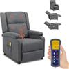 LEADZM Poltrona relax per TV, con poggia gambe regolabili e funzione sdraiata, fino a 120 kg divano singolo