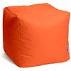 Avalon - Pouf Poggiapiedi CUBO Jive, Puff Poggiapiedi Divano quadrato, Pouffe Imbottito in Tessuto Tecnico Resistente e Antistrappo, Comodo e Impermeabile, Made in Italy (45cm-Arancio)