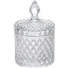 Doni Bomboniere 1 pz Scatola di Caramelle in Cristallo con Coperchio 150ml Barattoli Vetro Porta Caramelle Trasparenti Portaconfetti Cioccolato Biscotti Zucchero Uso Decorativo per Matrimoni (S)