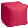 Avalon - Pouf Poggiapiedi CUBO Jive, Puff Poggiapiedi Divano quadrato, Pouffe Imbottito in Tessuto Tecnico Resistente e Antistrappo, Comodo e Impermeabile, Made in Italy (45cm-Fucsia)