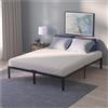 Dreamzie Struttura Letto Singolo 140x200 cm - Altezza 41 cm - Struttura Letto Ferro Robusta, Facile da Montare, Grande Capacità di Stoccaggio