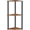 SONGMICS HOME Scaffale ad Angolo a 3 Ripiani, Mobiletto Salvaspazio in Legno e Metallo, 38,3 x 27 x 70,6 cm, per Bagno e Cucina, Marrone Vintage e Nero Inchiostro, Collezione Braylin LBC620K01