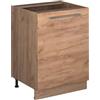 Vicco Mobiletto base cucina Fame-Line, Rovere dorato/Rovere dorato, 60 cm 1 anta senza piano di lavoro