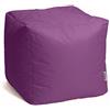 Avalon - Pouf Poggiapiedi CUBO Jive, Puff Poggiapiedi Divano quadrato, Pouffe Imbottito in Tessuto Tecnico Resistente e Antistrappo, Comodo e Impermeabile, Made in Italy (45cm-Viola)