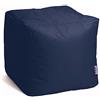 Avalon - Pouf Poggiapiedi CUBO Jive, Puff Poggiapiedi Divano quadrato, Pouffe Imbottito in Tessuto Tecnico Resistente e Antistrappo, Comodo e Impermeabile, Made in Italy (45cm-Blu scuro)