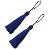 Makhry 20pcs 15.5cm / 6 Pollici Nappe Segnalibro Filo di Seta con Loop di 2 Pollici Cavo e Piccolo Nodo Cinese per la Creazione di Gioielli, Souvenir, Segnalibri, Accessorio Mestiere Fai da te (Caro Blu)