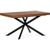 HOMN LIVING Tavolo da Pranzo allungabile Palermo Effetto Noce, 140-180 cm (Lunghezza) 80 cm (profondità) 75 cm (Altezza)