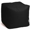 Avalon - Pouf Poggiapiedi CUBO Jive, Puff Poggiapiedi Divano quadrato, Pouffe Imbottito in Tessuto Tecnico Resistente e Antistrappo, Comodo e Impermeabile, Made in Italy (45cm-Nero)
