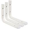 HOME IT Reggimensola HOME It® Profilo a F 125x150 mm - Metallo Verniciato Bianco - Supporto Robusto per Mensole (Confezione da 3)