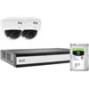 ABUS TVVR36423D All-in-One set: videoregistratore di rete Performance Line e 2 telecamere PoE Mini Dome, riconoscimento intelligente di persone e veicoli, controllo browser su PC, mobile tramite app