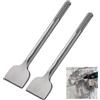 Generic 2 scalpelli SDS Max per trapano elettrico a percussione con gambo SDS Max, 28 x 7,5 cm, scalpelli piatti in acciaio cromato 40CR per ceramica, cemento, cemento, muro di mattoni, pietra