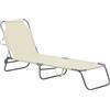 Totò Piccinni Lettino PORTORICO Prendisole Pieghevole Leggero qualità Top in Textilene 4 posizioni (Beige)