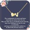 Aretas Collana con cuore in oro e lettere per donne ragazze A-Z con ciondolo a forma di cuore, collana personalizzata in oro, collana con cuore, gioiello, regalo, Rame