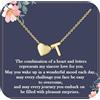Aretas Collana con cuore in oro e lettere per donne ragazze A-Z con ciondolo a forma di cuore, collana personalizzata in oro, collana con cuore, gioiello, regalo, Rame
