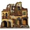 Chianese Presepe Artigianale Stile 700 in Legno con Fontana Funzionante e Illuminazione Integrata, 64x41x64 cm, Multicolore