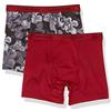 Calvin Klein Boxer da ragazzo per bambini, confezione multipla, Ember Blaze/Grey Air, Large