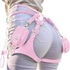Heavelove Imbracatura in pelle punk, cintura in finta pelle per donne e ragazze gioielli cintura corpo catene per Halloween Punk cintura a catena, rosa, Etichettalia unica