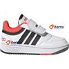 Adidas Hoops Boy Sneaker FTWR Bianco/Core/Nero/Bright Red, Taglia 7.5UK, 25EU