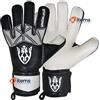 Keeperking Guanti Portiere Bambini Ragazzi Adulti Calcio Nero-Bianco 7 EU