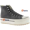 Victoria Donna 1061123 - Alto Top Tribu Pelle Nero 7 UK Effetto Rétro High-Top