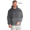 Iron Mountain Uomo Soft Fleece Pullover Con Cappuccio Charcoal Marl M Recuperato