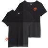 Amazon Essentials da Donna 2-Pack Vestibilità Classica collo Tondo Maglia, Nero,