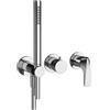 GESSI Miscelatore Doccia a Parete Gessi Ventaglio 72036 con Doccetta e Deviatore - Cromo