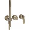 GESSI Miscelatore Doccia a Parete Gessi Ventaglio 72036 con Doccetta e Deviatore - Finox Brushed Nickel