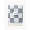 Maison Deux Coperta in lana con motivo a quadri Checkerboard - Blu