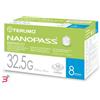 TERUMO ITALIA SRL AGO PER PENNA DA INSULINA NANOPASS 32,5 GAUGE LUNGHEZZA 8 MM 100 PEZZI