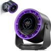 PTHTECHUS Ventilatore da tavolo, forte flusso d'aria, batteria da 5000 mAh, Pantalla LED, 1-199 velocità,ventola portatile, funzione girevole a 105°,montaggio a parete per casa,ufficio,camera