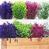 WILLBOND 12 pacchetti di arbusti artificiali di fiori artificiali per esterni, resistenti ai raggi UV, piante decorative artificiali, centrotavola, decorazione per la casa e il giardino (colore misto)