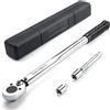 BINGCOBBER Set di Chiavi Dinamometriche da 1/2'', 28 - 210 NM, con adattatore, prolunga e valigetta per auto e moto