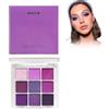 Wootapson Palette Ombretti Professionali Viola Con Glitter e Smokey Mattes Impermeabile - Con Specchio