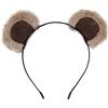 Generic Cerchietto per orecchie da orso marrone - Divertente Cosplay soffice | Cerchietto per orecchie per costume da orso, per bambini adolescenti ragazze cosplay festa festa natale